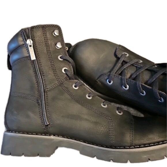 Harley-Davidson Men’s 11.5 Black Leather Riding Boots Steel Toe Waterproof NWT main image 8
